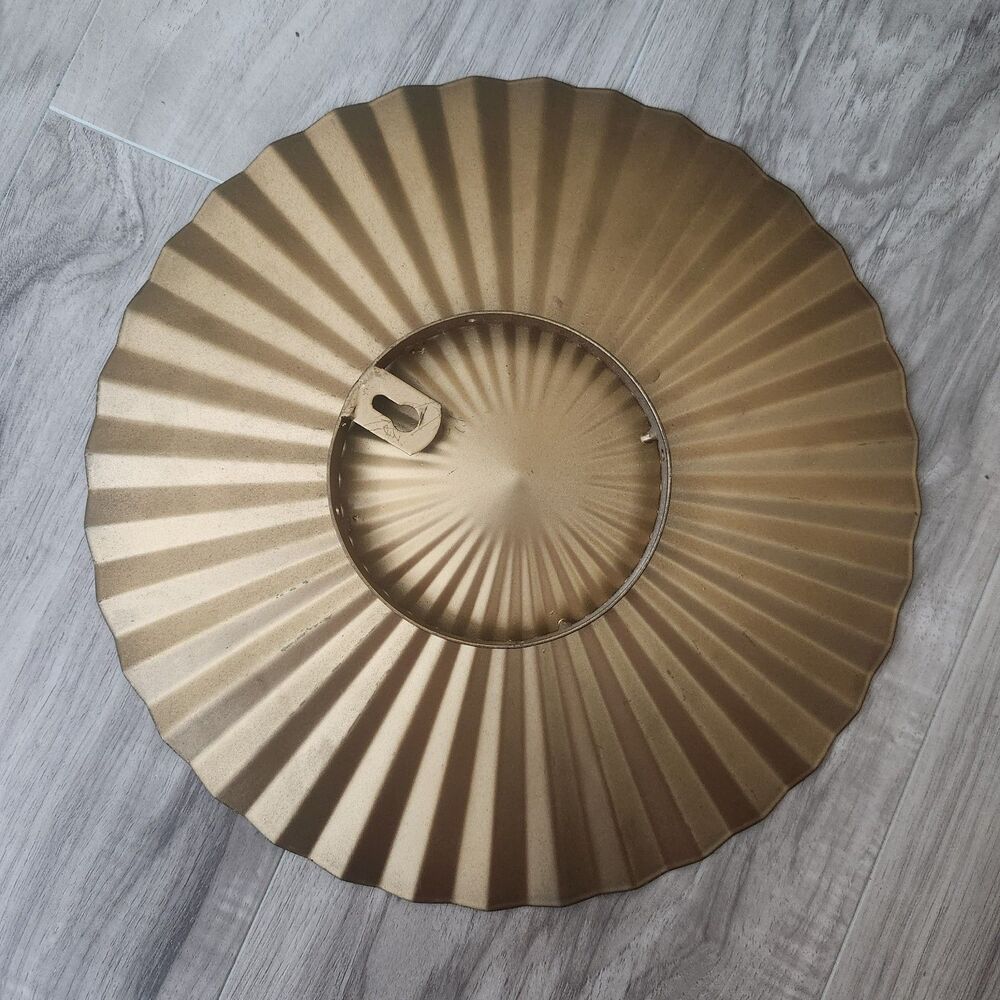 Gold Metal Sunburst Wall Decor Set Mid Century Modern Farmhouse Hanging Art - Picture 5 of 7